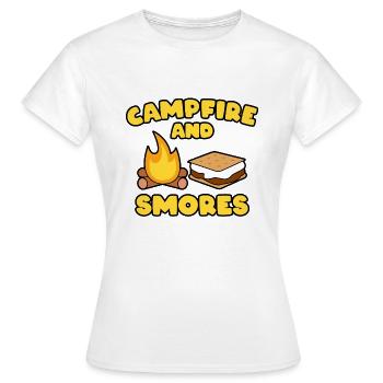 CAMPFIRE & SMORES - Women's T-Shirt - white - Front - AI Model Female 172 dark (172cm)