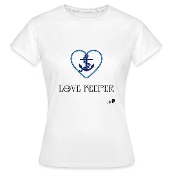 Love Keeper - T-shirt Femme - blanc - Devant - AI Model Female 172 dark (172cm)