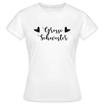 Grosse Schwester - Frauen T-Shirt - Weiß - Vorne - AI Model Female 172 dark (172cm)