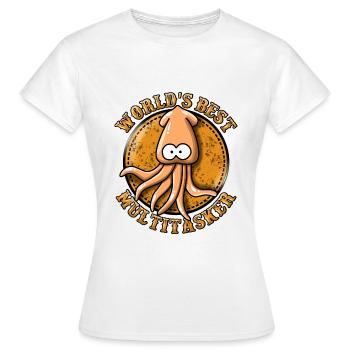 Multitâche - T-shirt Femme - blanc - Devant - AI Model Female 172 dark (172cm)