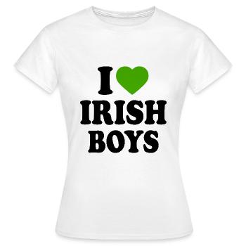 i love irish boys - Frauen T-Shirt - Weiß - Vorne - AI Model Female 172 dark (172cm)