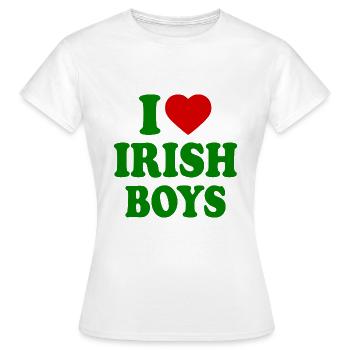 I love irish boys - Frauen T-Shirt - Weiß - Vorne - AI Model Female 172 dark (172cm)