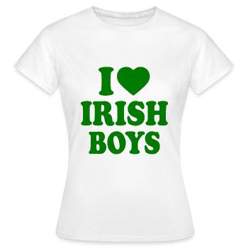 I love irish boys - Frauen T-Shirt - Weiß - Vorne - AI Model Female 172 dark (172cm)