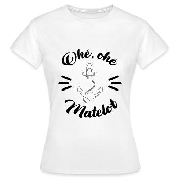 Ohé, ohé Matelot - T-shirt Femme - blanc - Devant - AI Model Female 172 dark (172cm)