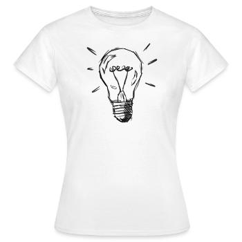 Lampe lumineuse - T-shirt Femme - blanc - Devant - AI Model Female 172 dark (172cm)