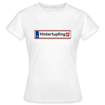 Hintertupfing Kennzeichen Österreich Design - Frauen T-Shirt - Weiß - Vorne - AI Model Female 172 dark (172cm)
