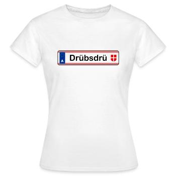 Drübsdrü Kennzeichen - Frauen T-Shirt - Weiß - Vorne - AI Model Female 172 dark (172cm)