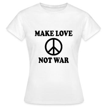 Make love not war - T-shirt Femme - blanc - Devant - AI Model Female 172 dark (172cm)