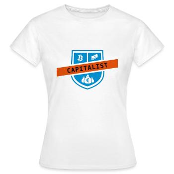 Capitalist - Women's T-Shirt - white - Front - AI Model Female 172 dark (172cm)