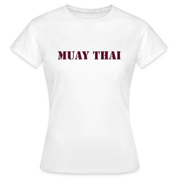 MUAY THAI - Frauen T-Shirt - Weiß - Vorne - AI Model Female 172 dark (172cm)