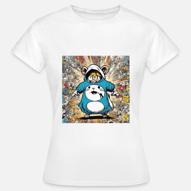 Anime, Held, Maus - Frauen T-Shirt - Weiß
