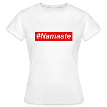Namaste - T-shirt Femme - blanc - Devant - AI Model Female 172 dark (172cm)