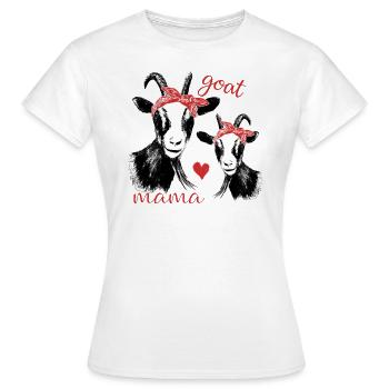 Ziege Mama - Frauen T-Shirt - Weiß - Vorne - AI Model Female 172 dark (172cm)