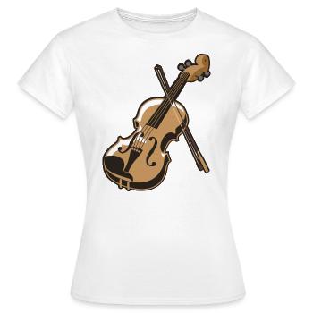Violin violin - Women's T-Shirt - white - Front - AI Model Female 172 dark (172cm)