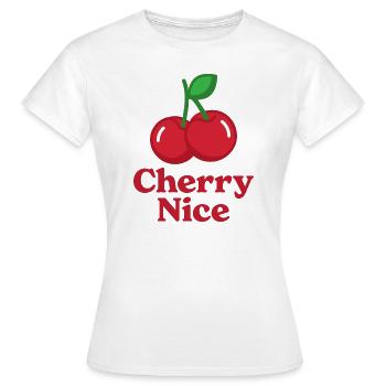 Kirsche Nizza - Frauen T-Shirt - Weiß - Vorne - AI Model Female 172 dark (172cm)