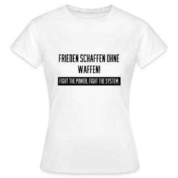 frieden schaffen - Frauen T-Shirt - Weiß - Vorne - AI Model Female 172 dark (172cm)