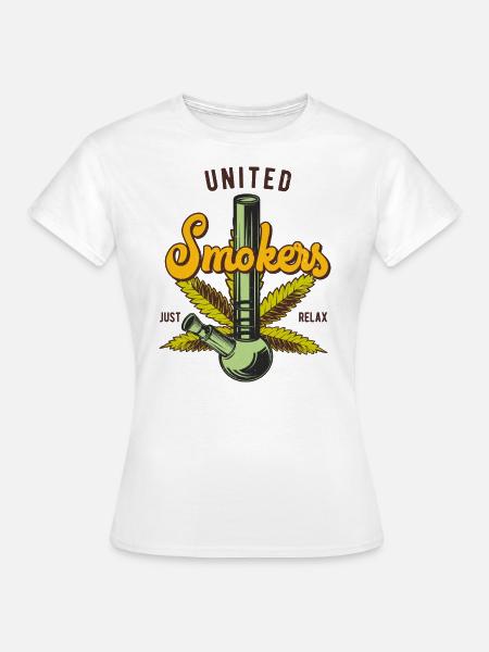 Marihuana-Cannabas-Unkrautblatt - Frauen T-Shirt - Weiß