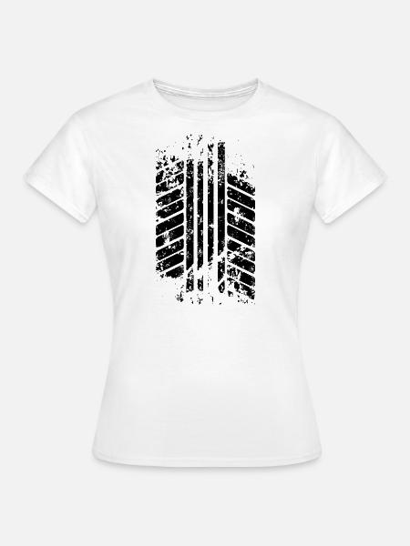 Reifenspur - Frauen T-Shirt - Weiß