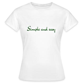 Simple and easy - Women's T-Shirt - white - Front - AI Model Female 172 dark (172cm)