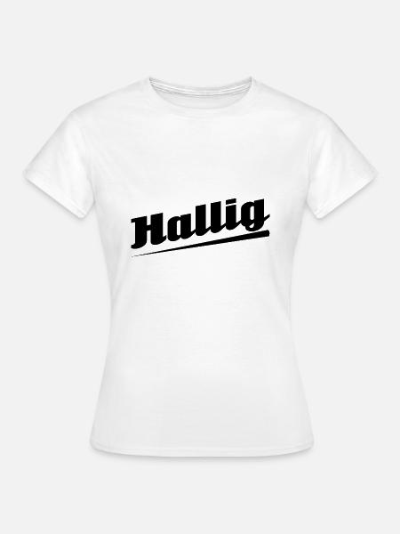Hallig - Textdesign mit Stadtnamen - Frauen T-Shirt - Weiß