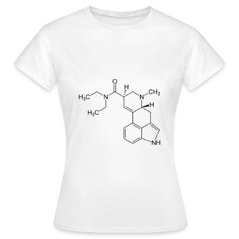 LSD Molekül - Frauen T-Shirt - Weiß - Vorne - AI Model Female 172 dark (172cm)