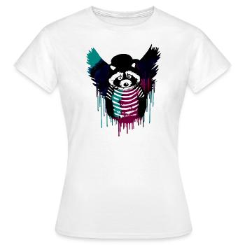 engel ,waschbär,angelwings,graffiti - Frauen T-Shirt - Weiß - Vorne - AI Model Female 172 dark (172cm)