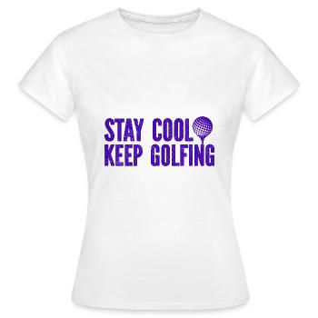 Golf - Golfclub Goldspieler Birdie Elite Luxus - Frauen T-Shirt - Weiß - Vorne - AI Model Female 172 dark (172cm)
