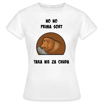 Proboscis Janusz. Épais. Maigre. Drôle. - T-shirt Femme - blanc - Devant - AI Model Female 172 dark (172cm)