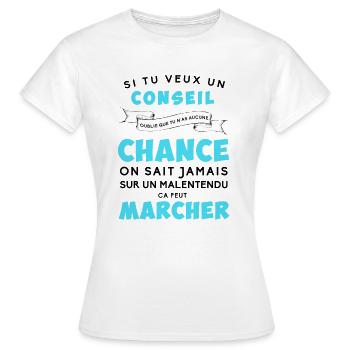 Jean Claude Duss - Misunderstanding - Women's T-Shirt - white - Front - AI Model Female 172 dark (172cm)