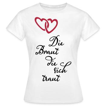 La mariée qui ose - T-shirt Femme - blanc - Devant - AI Model Female 172 dark (172cm)