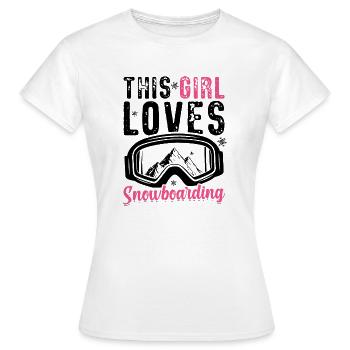 Snowboarder | Cadeaux de snowboard vacances snowboard - T-shirt Femme - blanc - Devant - AI Model Female 172 dark (172cm)