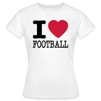 i love football / I heart football 2c - T-shirt Femme - blanc - Devant - AI Model Female 172 dark (172cm)