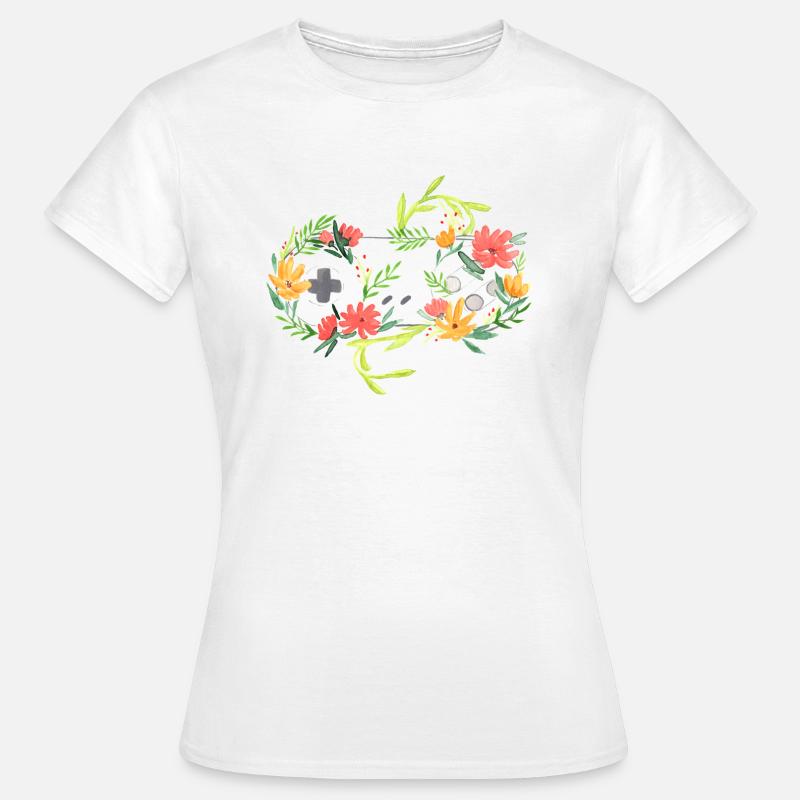 Floral controller - Women's T-Shirt - white