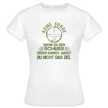 Crosshairs Gamer Saying Hunter Sports Shooter - Women's T-Shirt - white - Front - AI Model Female 172 dark (172cm)