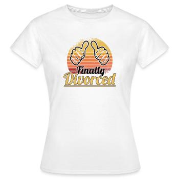 Divorce Séparation Mariage Ex Partie au divorce - T-shirt Femme - blanc - Devant - AI Model Female 172 dark (172cm)