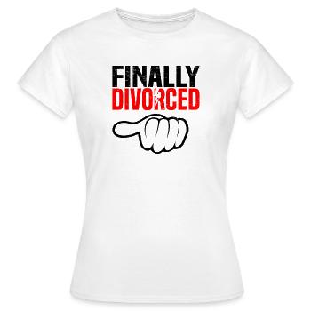 Divorce Séparation Mariage Ex Partie au divorce - T-shirt Femme - blanc - Devant - AI Model Female 172 dark (172cm)