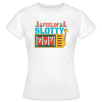 Casino Gambling Slot Machine à sous Jeu de cartes - T-shirt Femme - blanc - Devant - AI Model Female 172 dark (172cm)