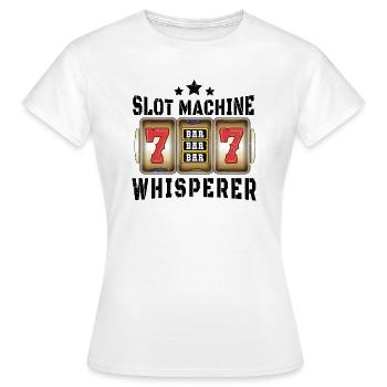 Casino Gambling Slot Machine à sous Jeu de cartes - T-shirt Femme - blanc - Devant - AI Model Female 172 dark (172cm)
