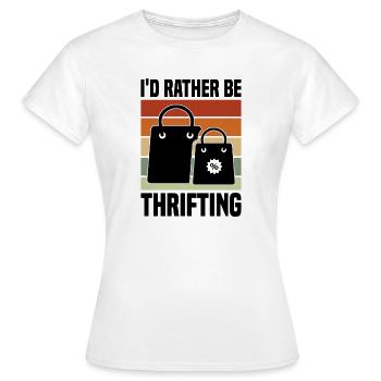 Magasin d’occasion Eco Hipster d’occasion - T-shirt Femme - blanc - Devant - AI Model Female 172 dark (172cm)