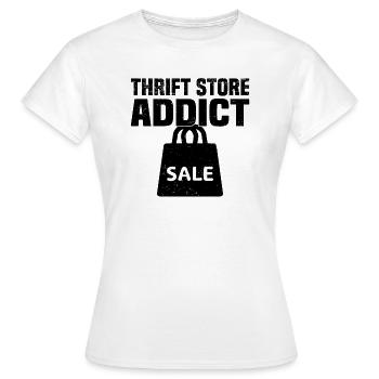 Magasin d’occasion Eco Hipster d’occasion - T-shirt Femme - blanc - Devant - AI Model Female 172 dark (172cm)