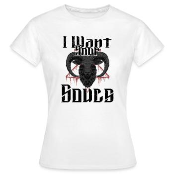 Satan Belzébuth Diable Gothique Pentagramme Mystique - T-shirt Femme - blanc - Devant - AI Model Female 172 dark (172cm)