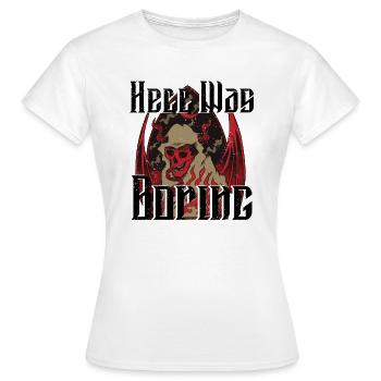 Satan Belzébuth Diable Gothique Pentagramme Mystique - T-shirt Femme - blanc - Devant - AI Model Female 172 dark (172cm)
