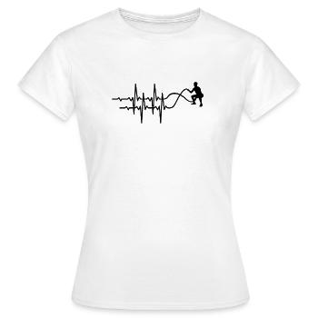 Battle Ropes Lifeline Puls Design - Frauen T-Shirt - Weiß - Vorne - AI Model Female 172 dark (172cm)