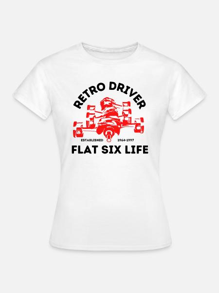 Retro Driver - Moteur Boxer - Flat Six Life - T-shirt Femme - blanc