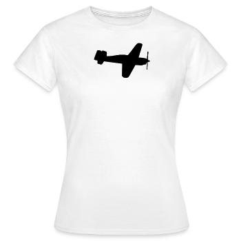 Flieger - Frauen T-Shirt - Weiß - Vorne - AI Model Female 172 dark (172cm)