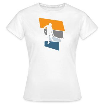 Floorball - T-shirt Femme - blanc - Devant - AI Model Female 172 dark (172cm)