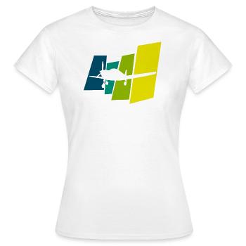 Pilot Jet - Frauen T-Shirt - Weiß - Vorne - AI Model Female 172 dark (172cm)