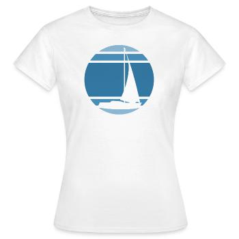 Segelschiff - Frauen T-Shirt - Weiß - Vorne - AI Model Female 172 dark (172cm)