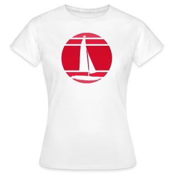 bateau à voile - T-shirt Femme - blanc - Devant - AI Model Female 172 dark (172cm)