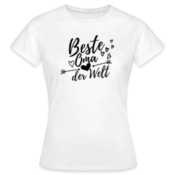 beste oma der welt - Frauen T-Shirt - Weiß - Vorne - AI Model Female 172 dark (172cm)